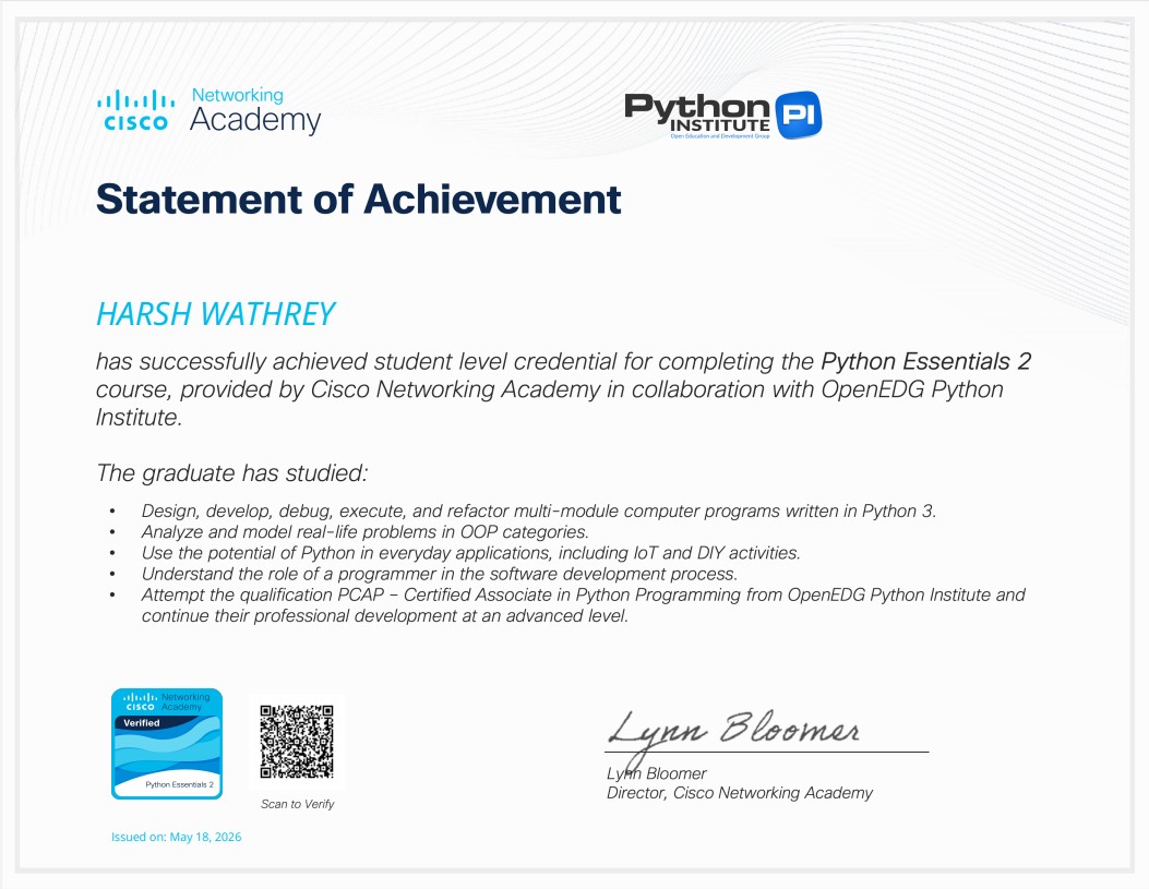 Python Essentials Certificate